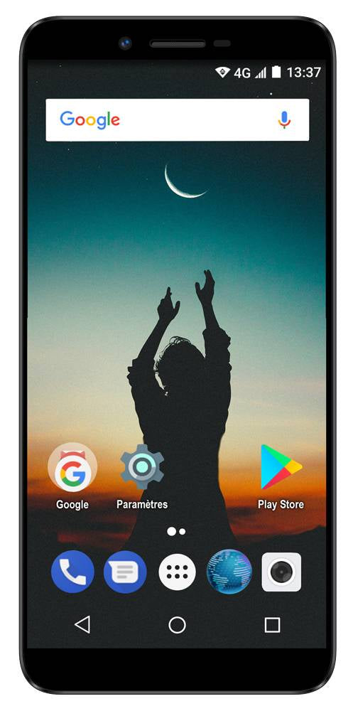 Konrow Sky - Smartphone Android - 4G - Écran 5.5'' - 16Go, 2Go RAM - Noir