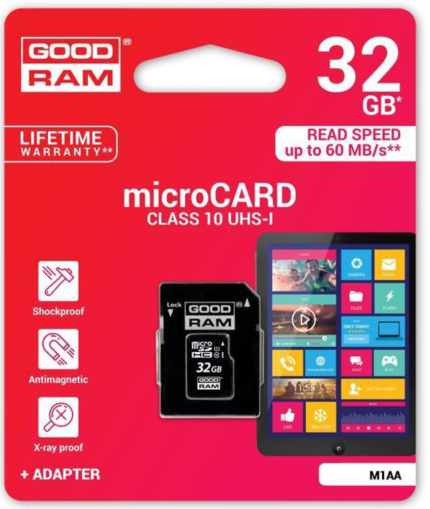 GoodRAM 32 GB memory card (with SD card adapter)