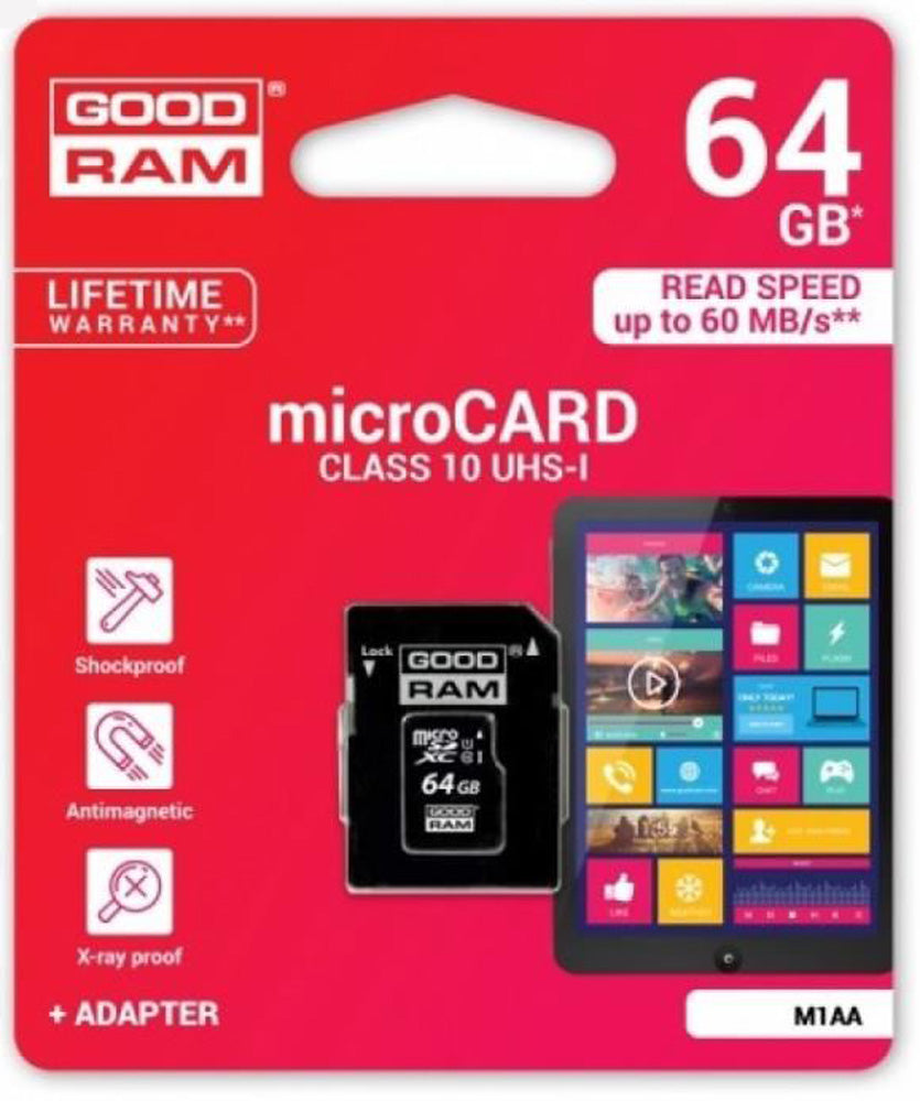 GoodRAM 64 GB Speicherkarte (mit SD-Kartenadapter)