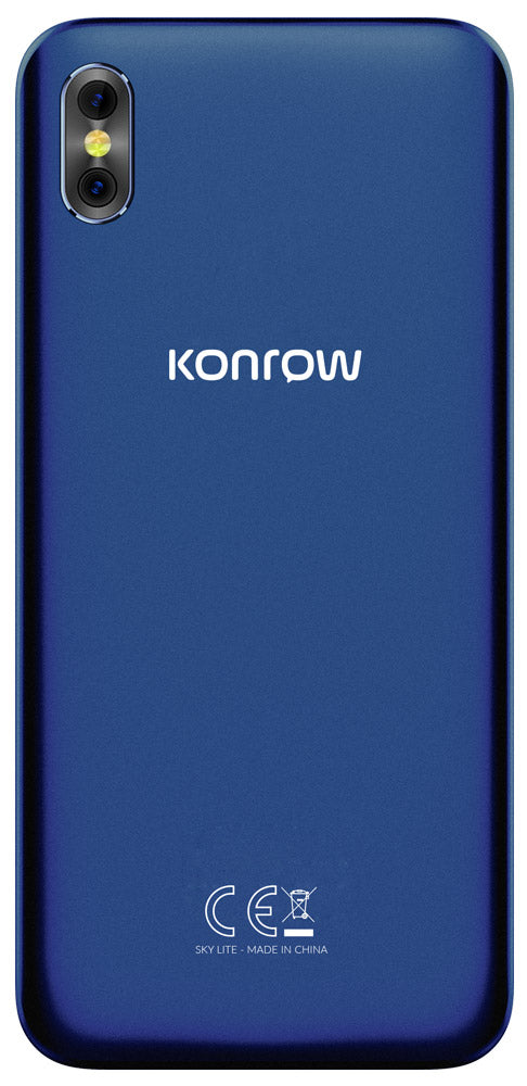 Konrow Sky Lite - Smartphone Android - 4G - Écran 5.45'' - Double Sim - 16Go, 1Go RAM - Bleu