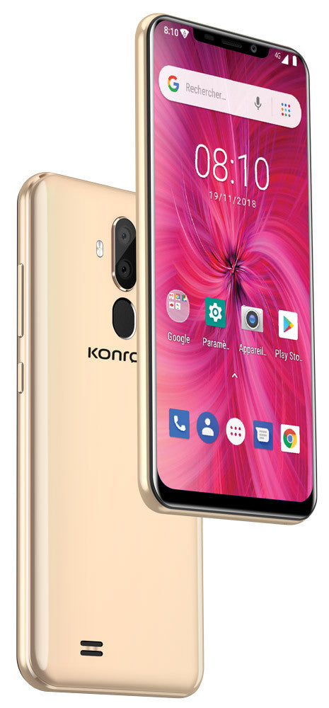 Konrow Easy 62 - Android 8.1 - 4G - Écran 6.2'' - Double Sim - 16Go, 1Go RAM - Or
