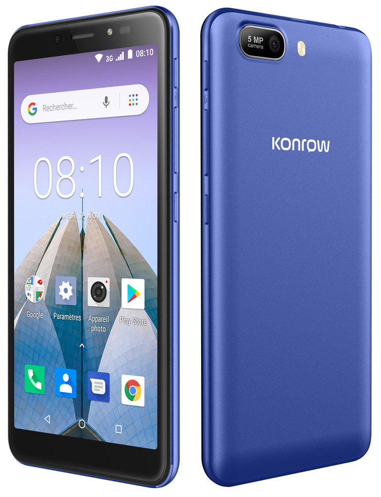 Konrow City 55 - Android 8.1 - 3G - Écran 5.34'' - 8Go, 1Go RAM - Bleu