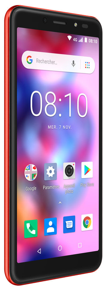 Konrow Easy 55 - Android 8.1 - 4G - Écran 5.34'' - Double Sim - 8Go, 1Go RAM - Rouge