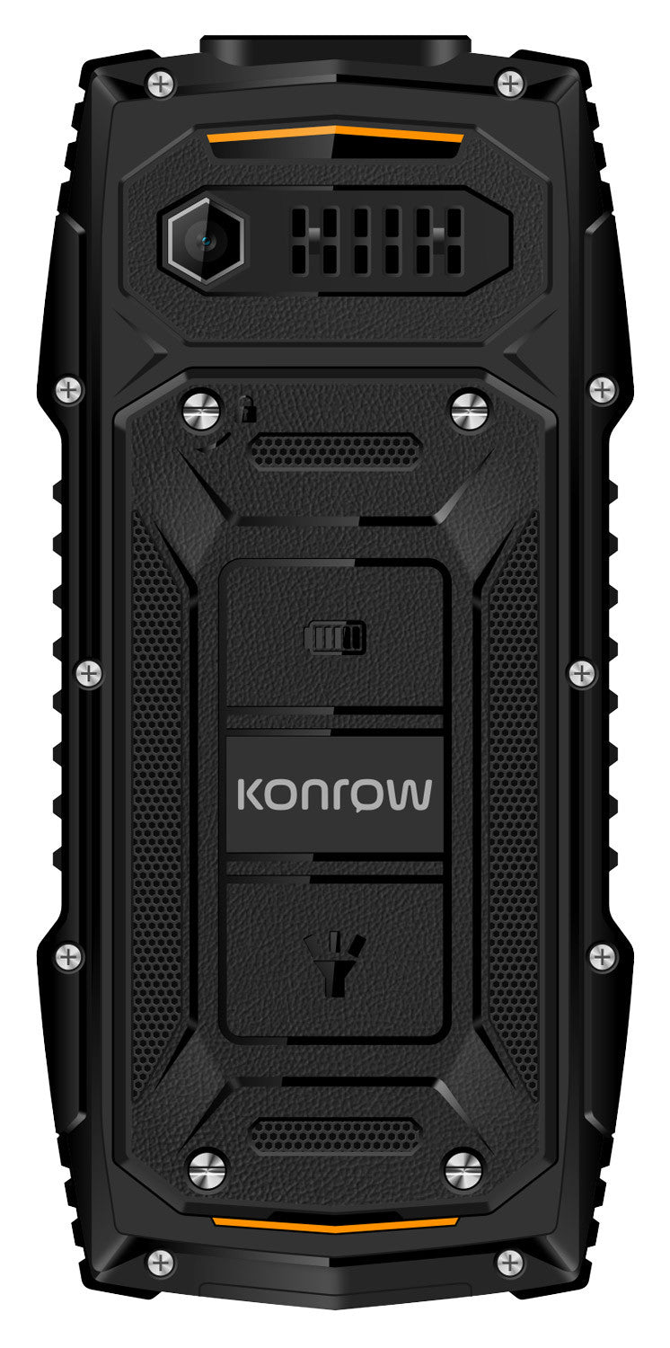 Konrow Stone Plus - Teléfono resistente certificado IP68 - 2.4'' - Doble SIM - Negro