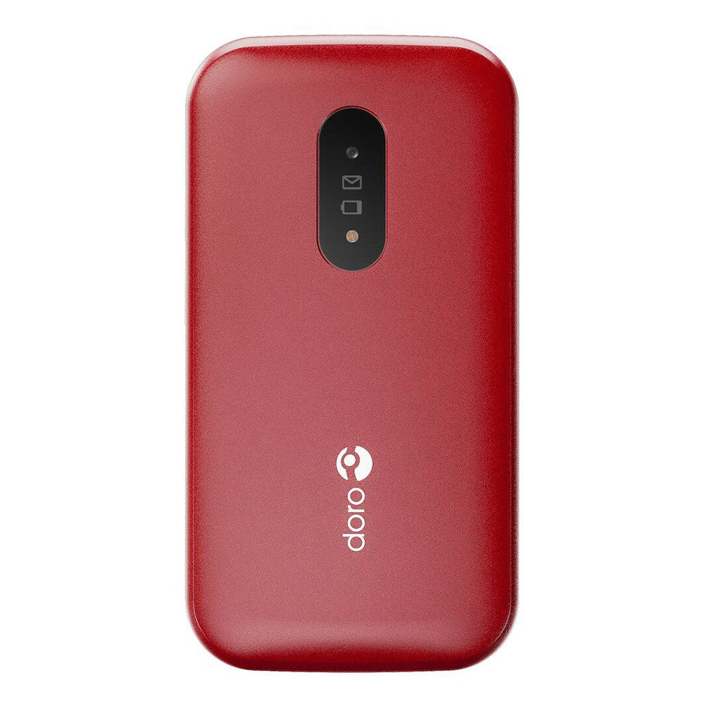 Doro 2820 4G (Flip Phone with Charging Dock) Red/White