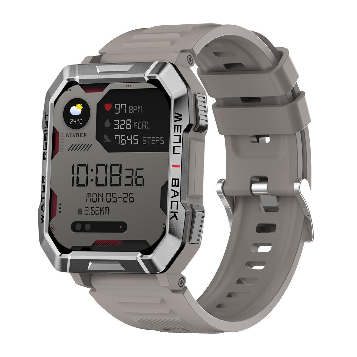 Blackview W60 (Reloj inteligente reforzado - 2.01'' - Micrófono integrado) Caqui