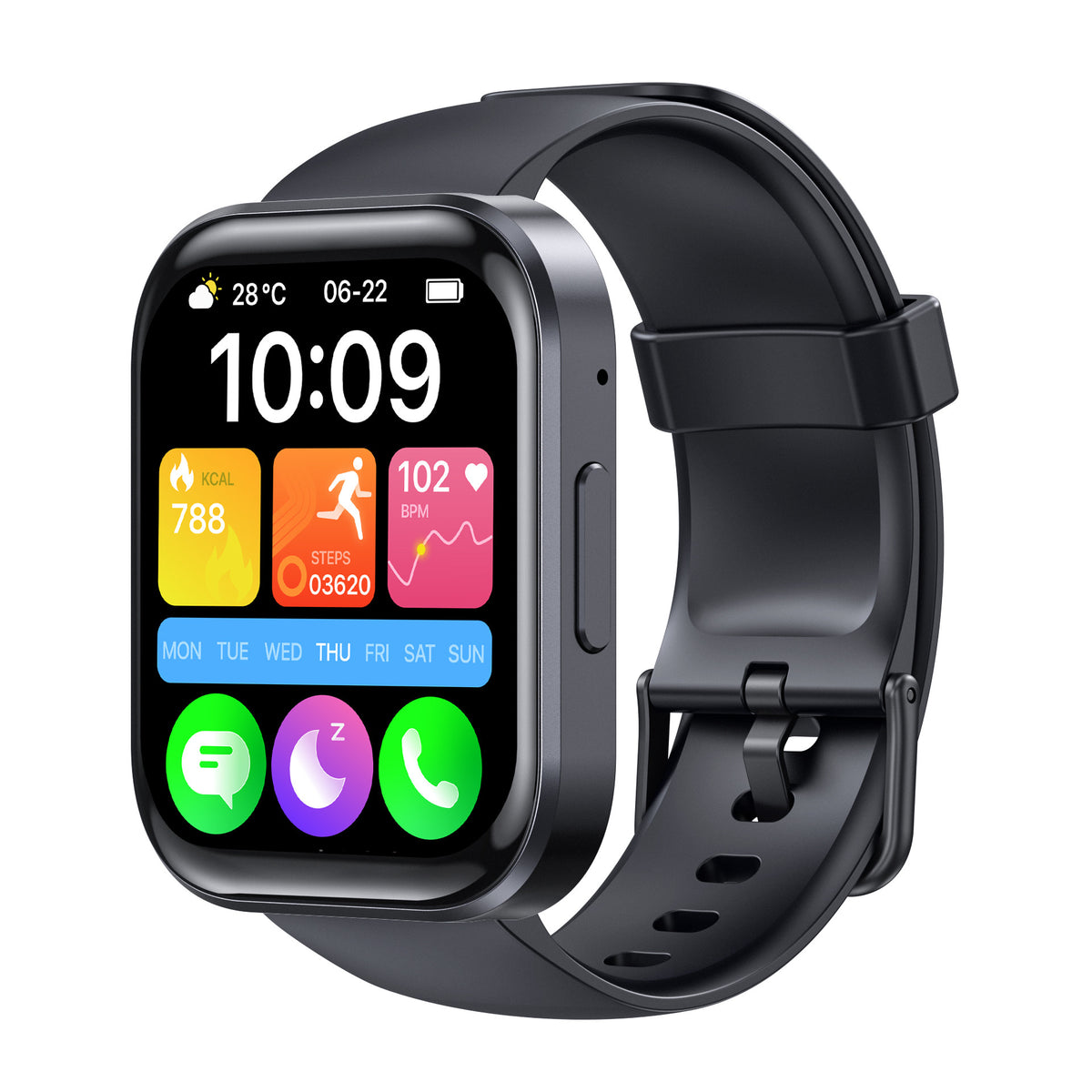 Oukitel BT103 (Reloj inteligente resistente - 1.91'' - Responde llamadas) Negro