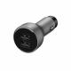 Huawei AP38 - Chargeur Voiture Complet, Adaptateur Fast Charge 2 Ports USB - 2A/5A - Gris (Emballage Originale)