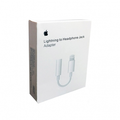 Apple MMX62 Adaptateur d'origine Lightning vers Jack 3.5mm - Blanc (En Vrac)