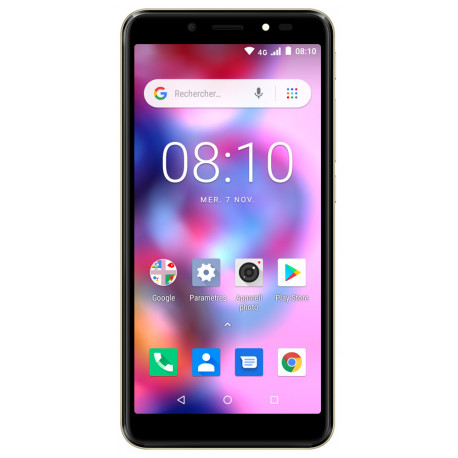 Konrow Easy 55 - Android 8.1 - 4G - 5.34'' scherm - Dual Sim - 8GB, 1GB RAM - Goud