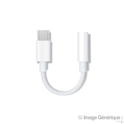 Adaptateur USB Type-C vers Jack 3.5mm - Blanc (En Vrac)