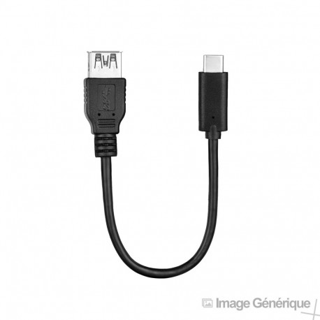 Adaptateur OTG USB / Type C - Noir(En Vrac)