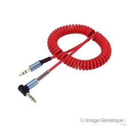 Câble Audio Auxiliaire 3.5mm Mâle vers Mâle - Rouge
