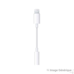 Accessoire pour téléphone mobile GENERIQUE Double adaptateur prise  jack/lightning pour iphone 8 audio 3. 5mm cable 2 en 1 chargeur apple  (argent)