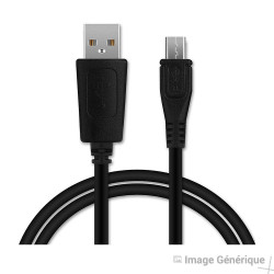 Câble Data Micro USB - 1m, Embout Long de 8mm - Noir (En Vrac)