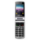 Konrow Senior C - Écran 2.4'' - Double Sim - Rouge (Dock de charge Fourni)