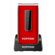 Konrow Senior C - Écran 2.4'' - Double Sim - Rouge (Dock de charge Fourni)
