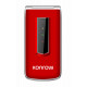 Konrow Senior C - Écran 2.4'' - Double Sim - Rouge (Dock de charge Fourni)