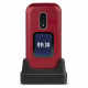 Doro 6060 (Double Sim, Clapet, 2.8'') Rouge