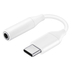 Samsung EE-UC10JUWE - Adaptateur USB Type C Vers Jack 3.5 (Blanc) - Original, Bulk