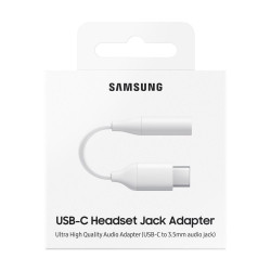 Samsung EE-UC10JUWEGWW - Adaptateur USB Type C Vers Jack 3.5 - Blanc (Emballage Original)