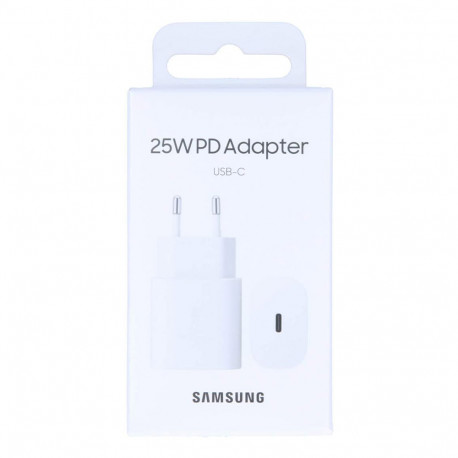 Samsung EP-TA800NWEGEU - Adaptateur Secteur USB Type C - 25W, Blanc (Emballage Original)