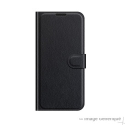 Funda con tapa de piel sintética para Samsung Galaxy S22 Ultra - Negro (a granel)