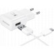 Samsung EP-TA20EWECG - Chargeur Secteur Complet - Adaptateur Fast Charge 2A & Câble USB Type-C - Blanc (Emballage Original)