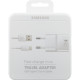 Samsung EP-TA20EWECG - Chargeur Secteur Complet - Adaptateur Fast Charge 2A & Câble USB Type-C - Blanc (Emballage Original)