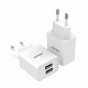 Konrow KC12AAW - Adaptateur Secteur 2 Ports USB A - Charge rapide 12W Blanc (Compatible, Blister)