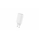 Konrow KC65ACCW - Adaptador de Corriente 3 Puertos (1 Puerto Tipo A y 2 Puertos Tipo C) Carga Rápida 65W, Blanco (Compatible, Bl
