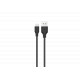 Konrow KCATMPB2 - Câble Micro USB vers Type A (2 M - 2A) - Noir (Compatible, Blister)