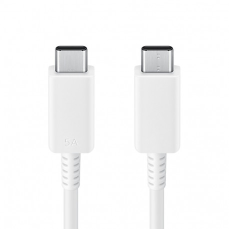 Samsung EP-DX510JWEGEU - Cable USB Tipo C a USB Tipo C (5A - 1,80 m) Blanco - Embalaje Original