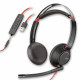 Poly Blackwire 5220 Wired Headphones - (Stereo - USB-A - 3.5 mm Jack, Remote Control) Black