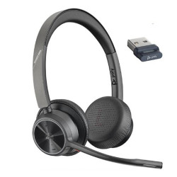 Caque Sans Fil Poly Voyager 4320 MS - (Stéréo - Bluetooth - USB-A) Noir