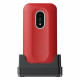 Doro Leva L20 (Clapet - 4G - Socle de charge) Rouge / Blanc