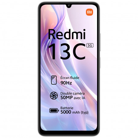 Xiaomi Redmi 13C 5G (NFC - Double Sim - 6.74'' - 128 Go, 4 Go RAM) Argent