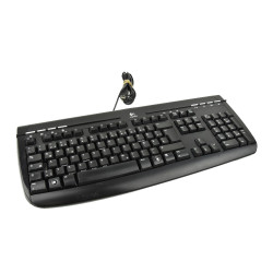 Teclado Logitech Deluxe (Teclado AZERTY) Negro