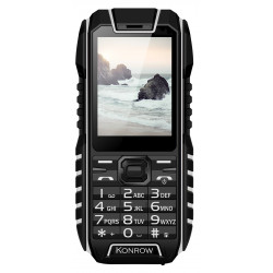 Konrow Stone stoßfestes Telefon – 2,4 Zoll – Schwarz / Weiß