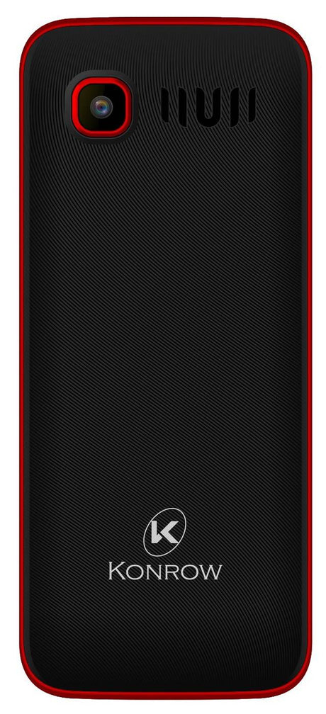 Konrow Sweet – kompakt – 2,4-Zoll-Display – Dual-SIM – UKW-Radio – Schwarz / Rot