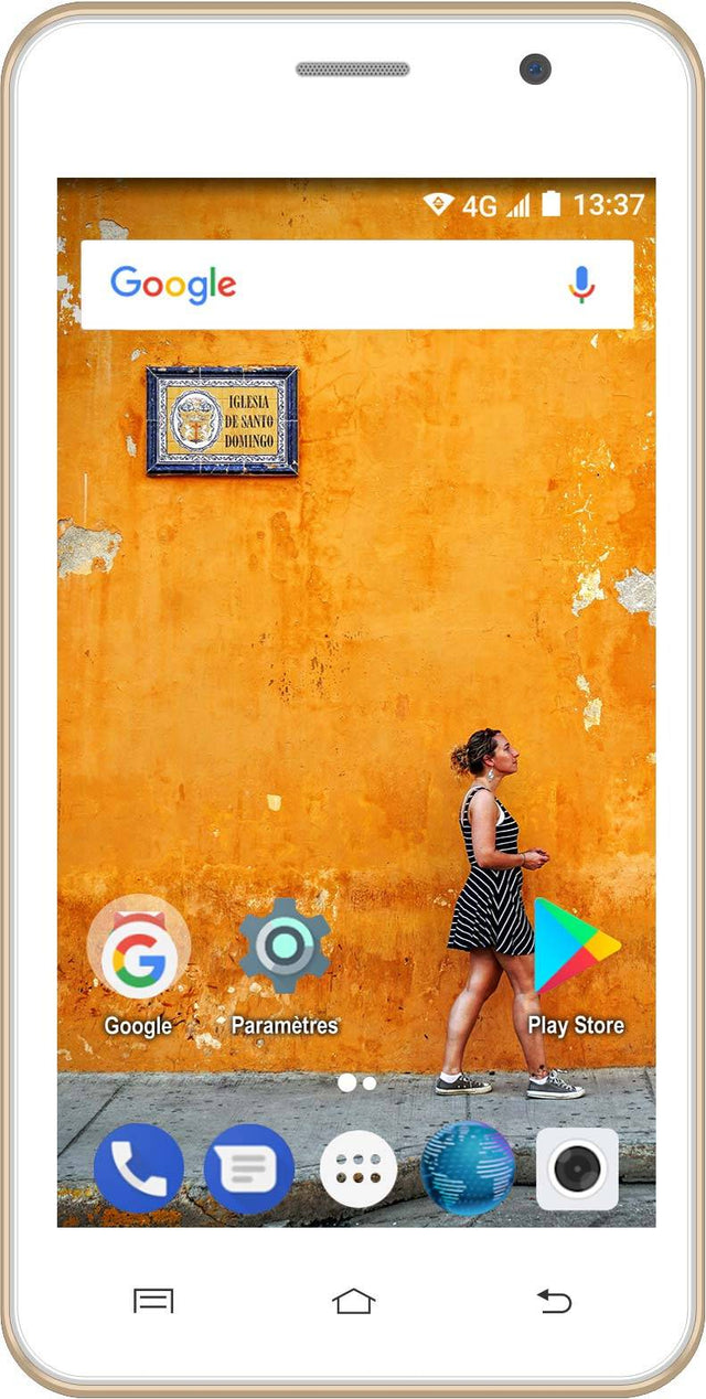 Konrow Easy Touch - Smartphone Android 7.0 Nougat - Ecran 5'' - Double Sim -  8Go, 1Go RAM - Or