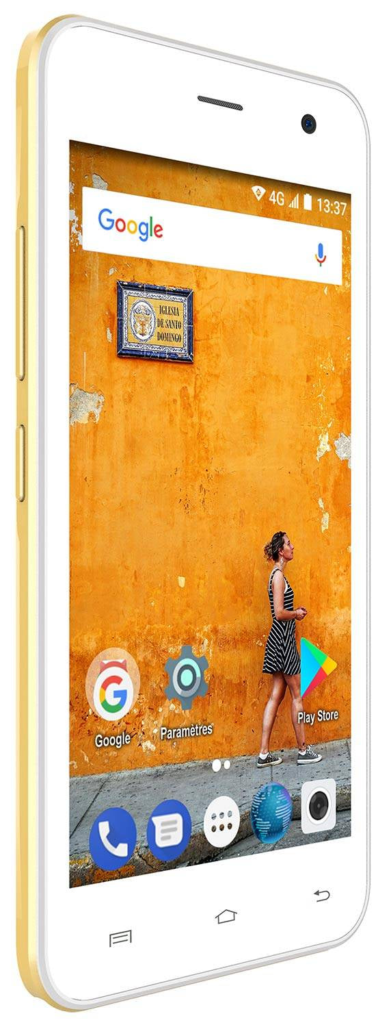 Konrow Easy Touch - Smartphone Android 7.0 Nougat - Ecran 5'' - Double Sim -  8Go, 1Go RAM - Or