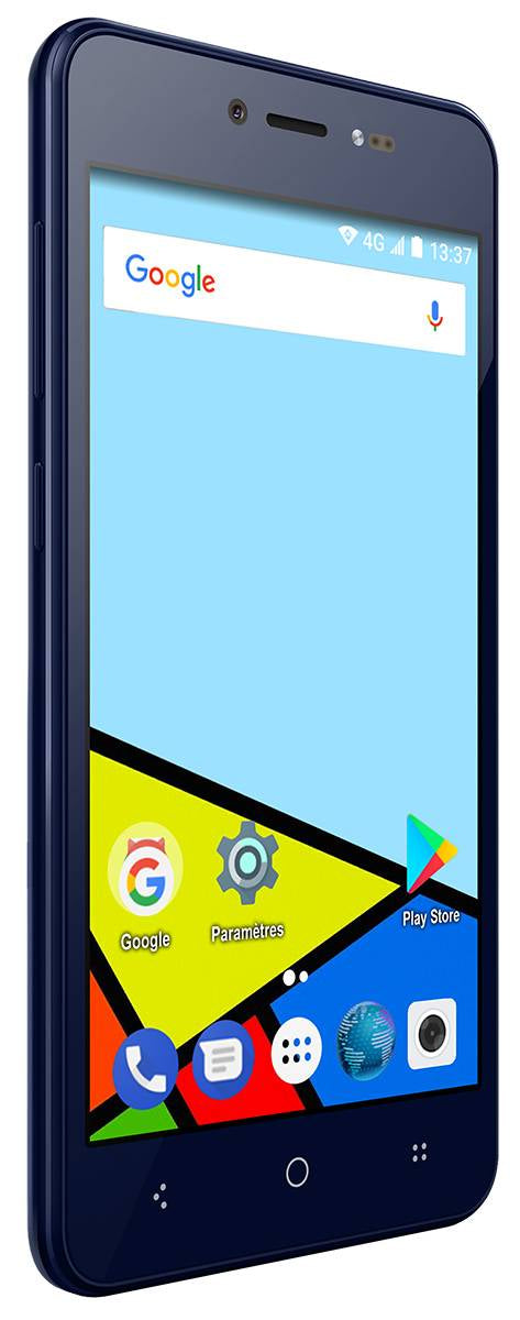 Konrow Easy Feel - Smartphone Android - 4G - Ecran 5'' - Double Sim - 16Go, 1Go RAM - Bleu