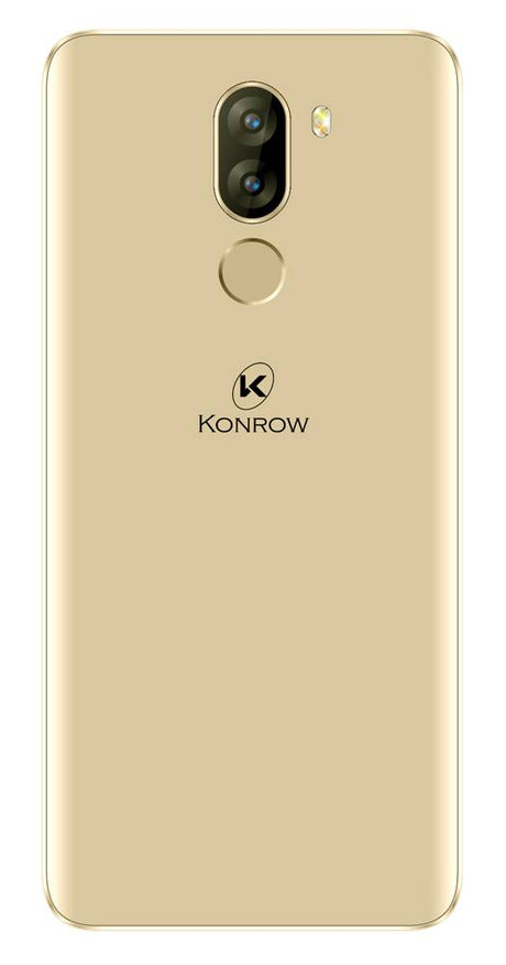 Konrow Sky - Smartphone Android - 4G - Pantalla de 5,5'' - Dual SIM - 16 GB, 2 GB de RAM - Dorado