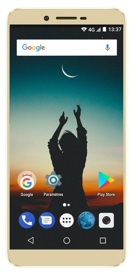 Konrow Sky - Smartphone Android - 4G - Pantalla de 5,5'' - Dual SIM - 16 GB, 2 GB de RAM - Dorado