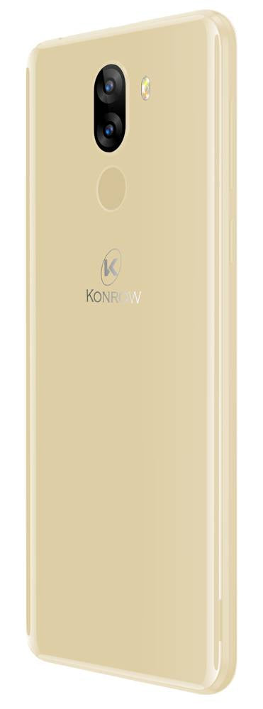Konrow Sky - Smartphone Android - 4G - Pantalla de 5,5'' - Dual SIM - 16 GB, 2 GB de RAM - Dorado