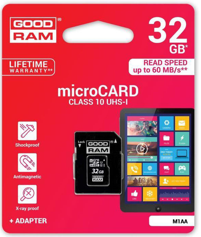 GoodRAM 32 GB memory card (with SD card adapter)