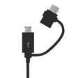 Samsung EP-DG950DBE - Câble Data combo Micro USB & Type C - 1.2m - Recharge rapide - Noir (Compatible Android, En Vrac)