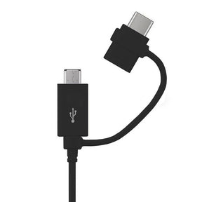Samsung EP-DG950DBE - Câble Data combo Micro USB & Type C - 1.2m - Recharge rapide - Noir (Compatible Android, En Vrac)