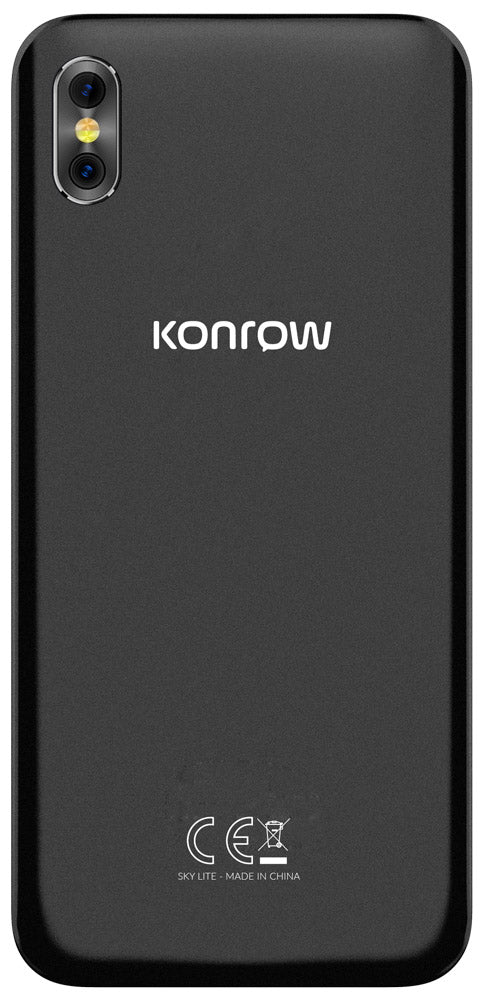Konrow Sky Lite - Smartphone Android - 4G - Écran 5.45'' - Double Sim - 16Go, 1Go RAM - Noir